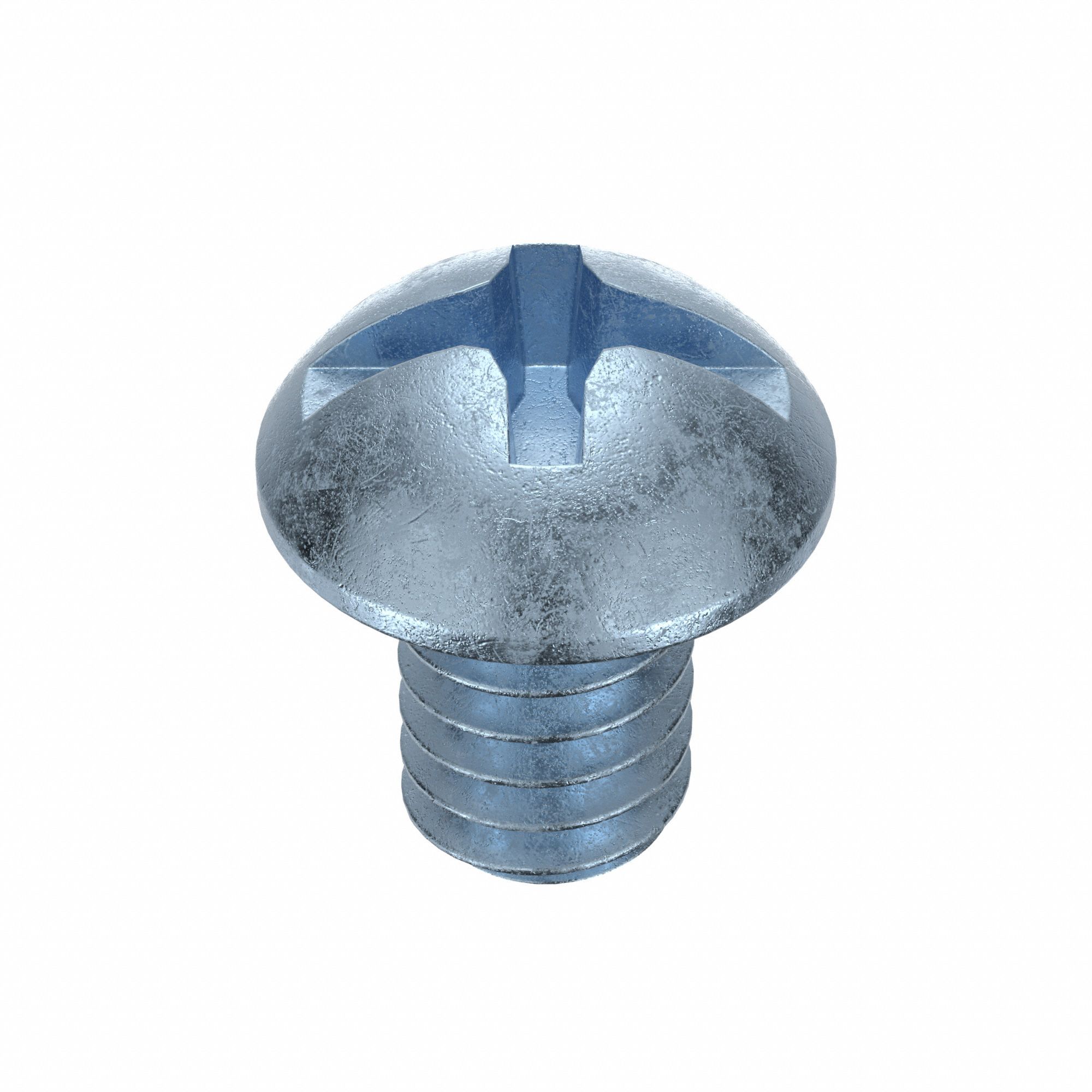 Machine Screw: 1/4"-20 Thread Size, 3/8 in Lg, Steel, Zinc-Plated, Round, Machine Screw, 100 PK