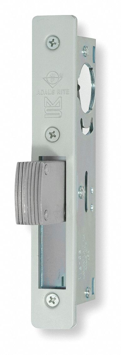 ADAMS RITE MS1850S-410-628 Deadbolt Less Cylinder,HD,Satin Chrome 2EUY2