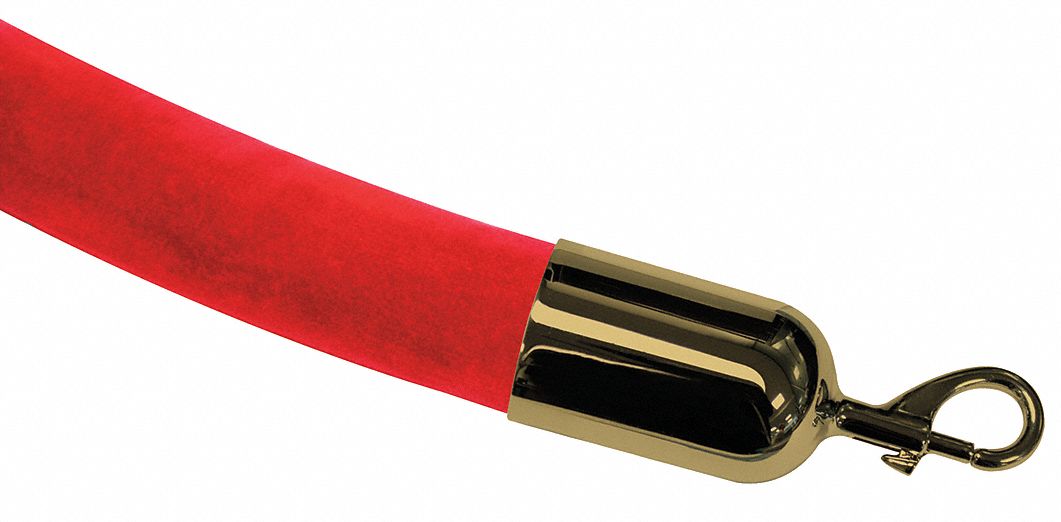 Barrier Rope, 1-1/2 In x 6 ft, Red