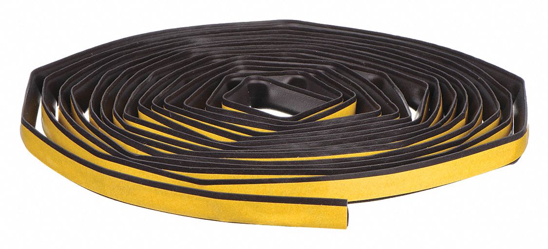 Seal: Bulb, Self-Adhesive Mounting, Std, Silicone, 18 ft Overall Lg, 1/2 in Overall Wd
