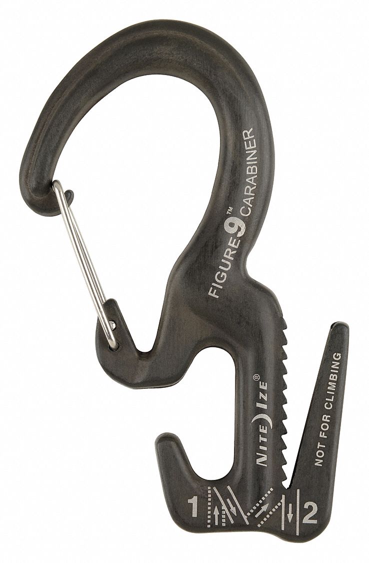 NITE IZE Carabiner Clip/Rope Tightener, 41/2 In. 2EVJ7C9L0201