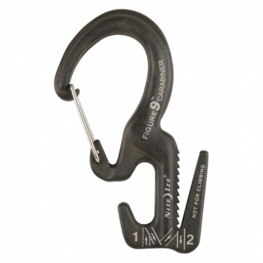 NITE IZE Carabiner Clip/Rope Tightener, 41/2 In. 2EVJ7C9L0201 Grainger