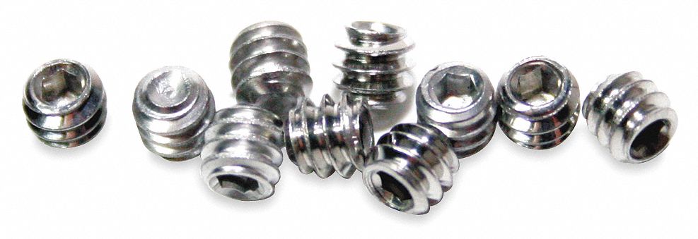 HEX HEAD SET SCREWS: ACORN, FOR USE WITH ACME APEX AND ZENITH SHOWERHEADS, 10 PK