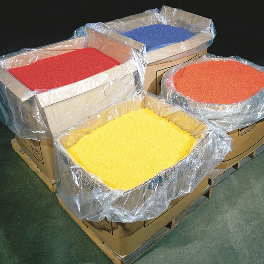 BIN LINERS, 2 MIL THICK, 46 IN W, 36 IN DP, 65 IN L, 100 PK