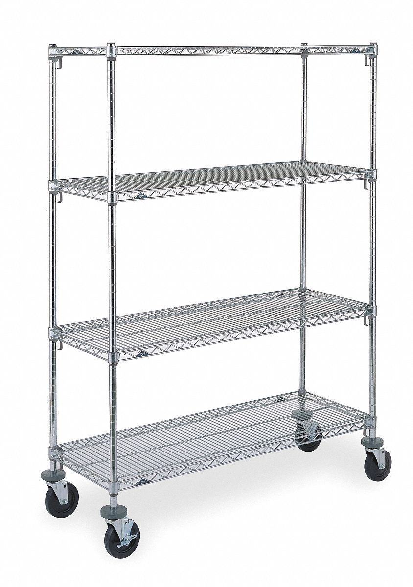 Metro Wire Shelving Unit 48 In X 24, 4 Pack Caster Wheels For Wire Shelving Units