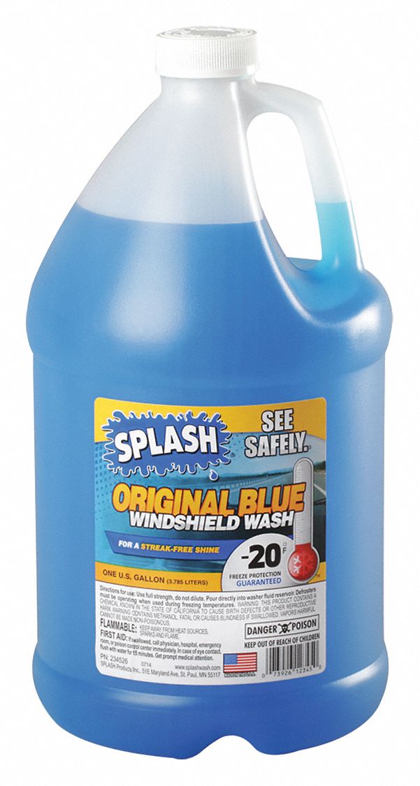 SPLASH Windshield Washer: Ready to Use - Premixed, Windshield Washer Fluid,  Std, Bottle, Liquid