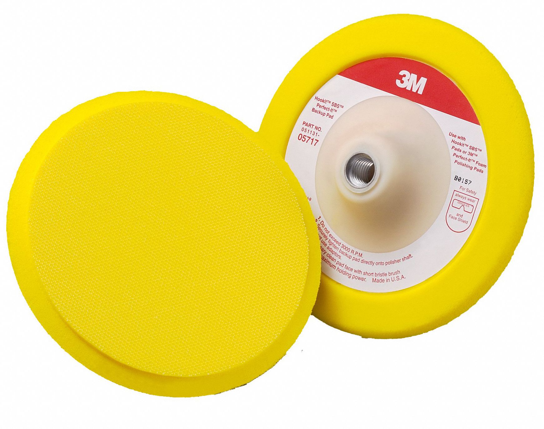 3M HookandLoop Disc Backup Pad, 7D 2EXY405717 Grainger