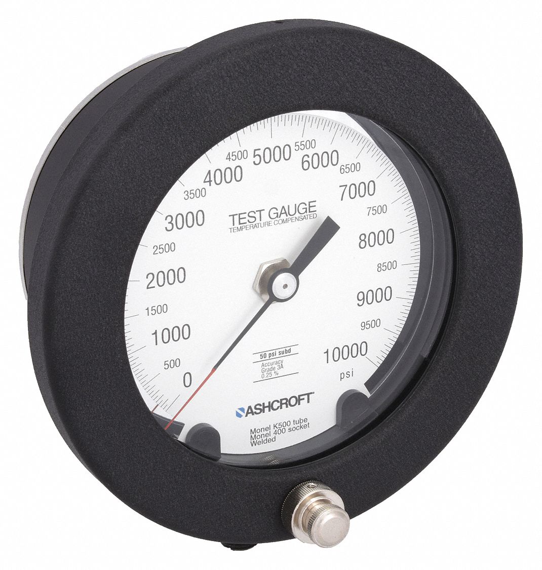 ASHCROFT, Test Pressure Gauge, 0 to 10,000 psi, Test Pressure Gauge