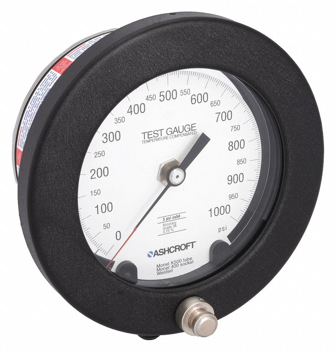 PRESSURE GAUGE,TEST,4 1/2 IN,1000 P