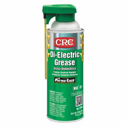 CRC DiElectric Grease Silicone, Clear, 10 oz, NLGI Grade 2, NSF