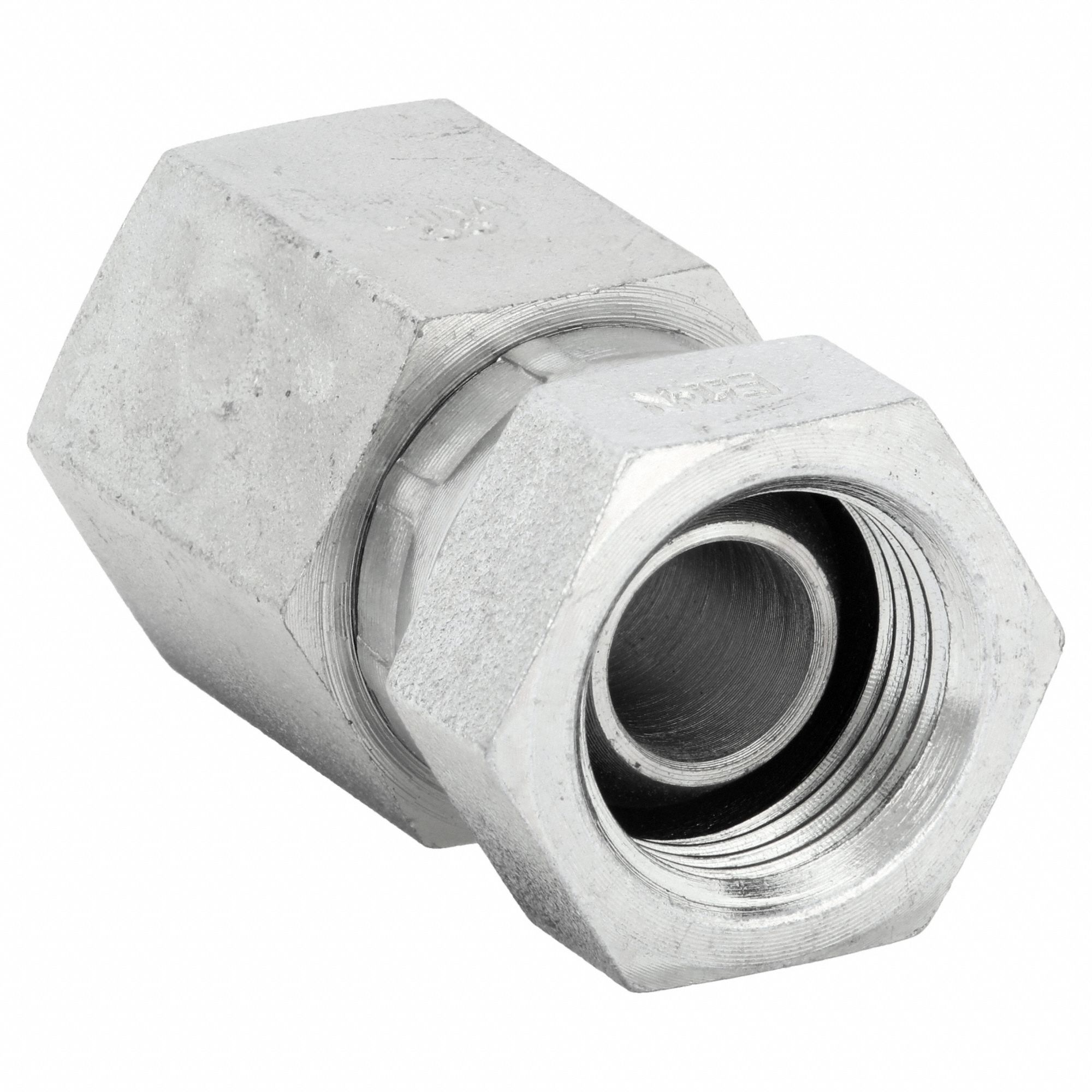 Hydraulic Hose Adapter: 1 1/2 in x 1 1/2 in Fitting Size, Female x Female, NPSM x NPTF, Swivel
