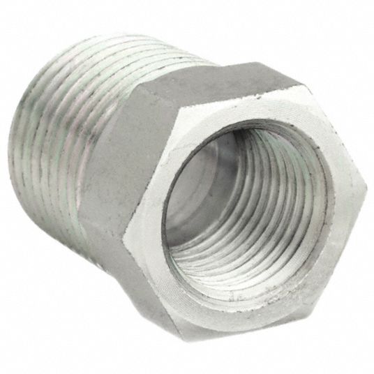 3/8 in x 1/4 in Fitting Size, Male x Female, Hydraulic Hose Adapter ...