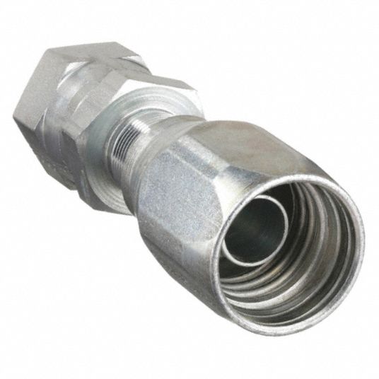 Hydraulic Hose Fitting: -8 For Hose Dash Size, 3/4 in x 1/2 in Fitting  Size, JIC x Hose, Straight