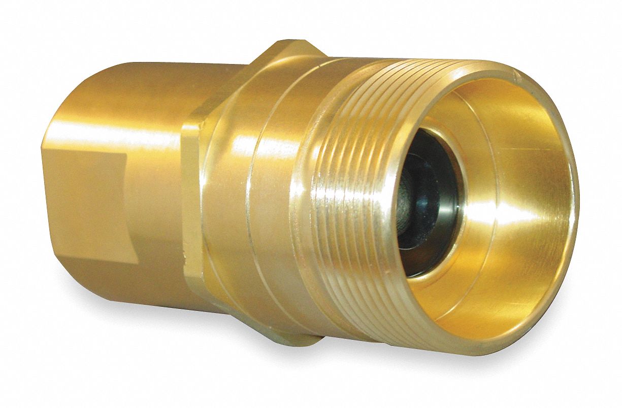 1"-11-1/2 Brass Hydraulic Coupler Body, 1" Body Size