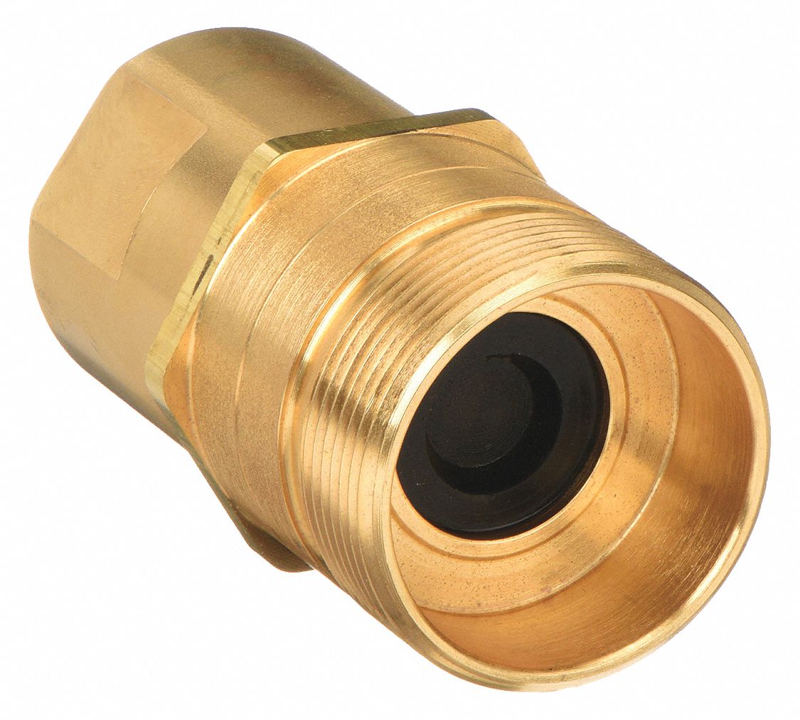 Hydraulic Quick Connect Hose Coupling: 1 in Coupling Size, Brass, 151 lpm Max. Flow Rate