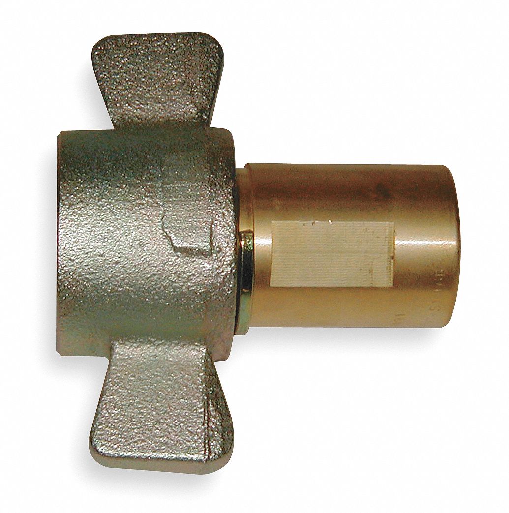 1"-11-1/2 Brass Hydraulic Coupler Body, 1" Body Size