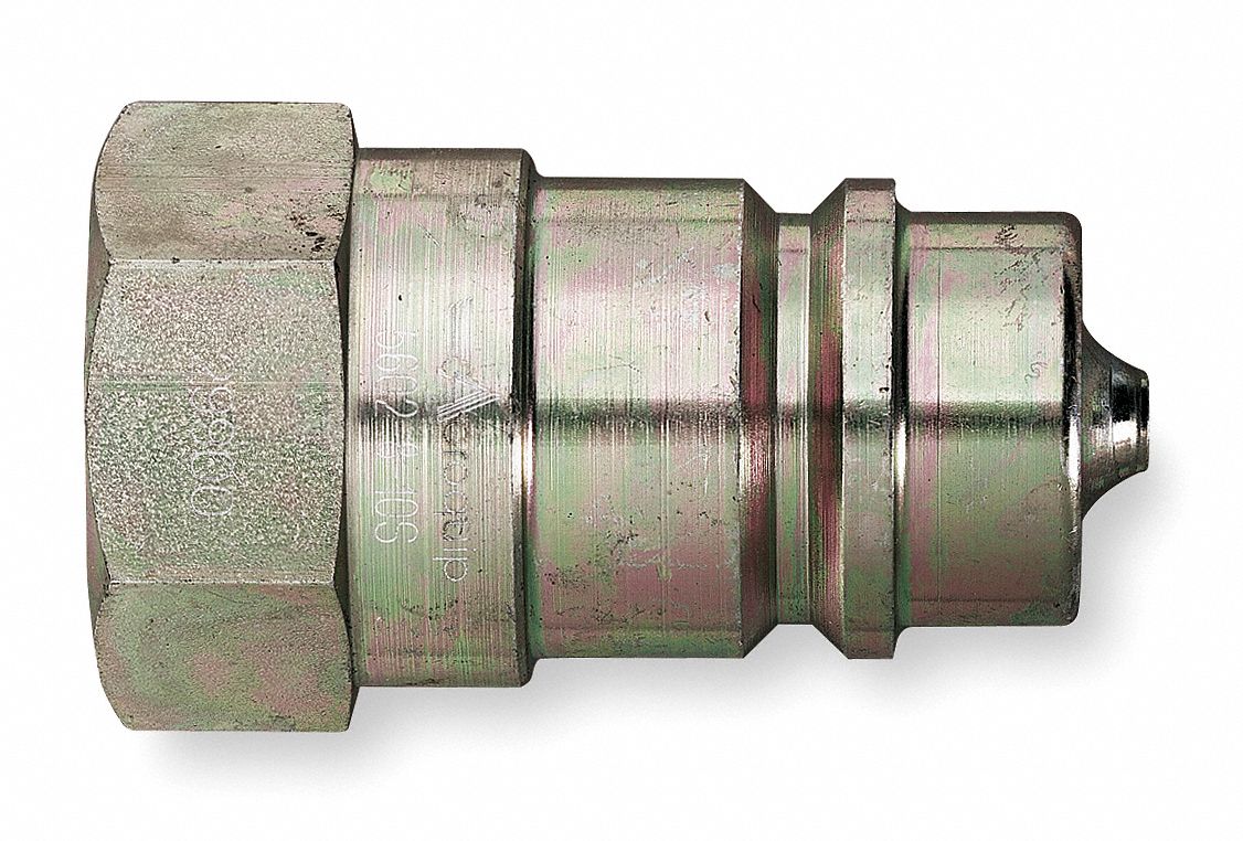 1/8"-27 Steel Hydraulic Coupler Body, 1/4" Body Size