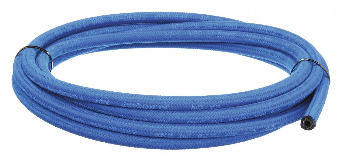 Hydraulic Hose: 3, 000 psi, 1/4 in Hose Inside Dia., 37/64 in Hose Outside Dia., 25 ft Hose Lg, Blue