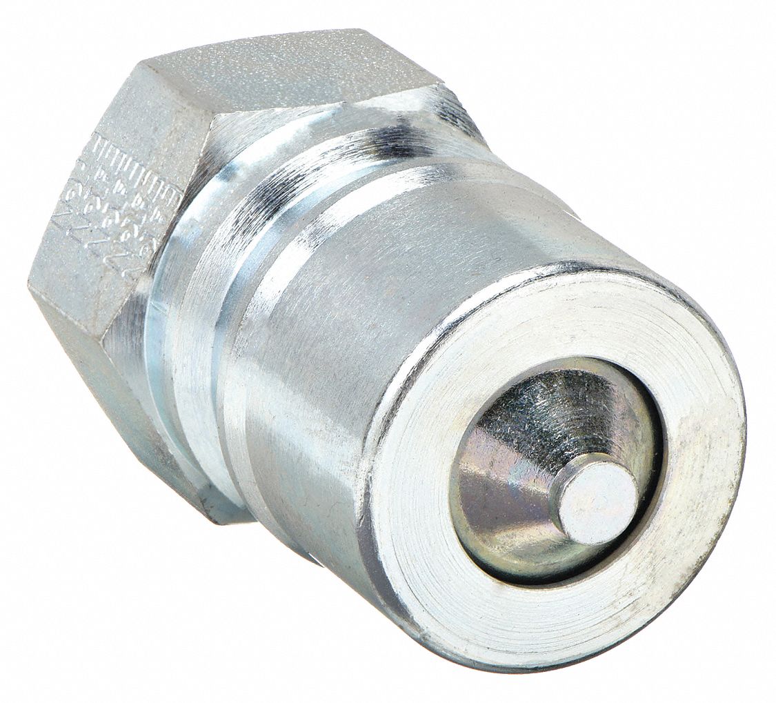 HYDRAULIC QUICK CONNECT HOSE COUPLING, ⅝ IN COUPLING SIZE, STEEL, ½"-14 THREAD SIZE