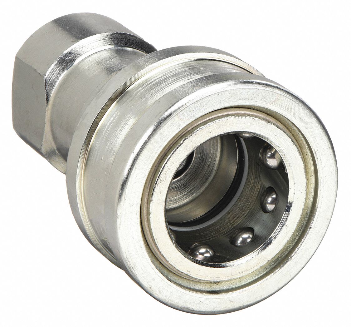 HYDRAULIC QUICK CONNECT HOSE COUPLING, 1 IN COUPLING SIZE, STEEL, 189.27 LPM MAX. FLOW RATE