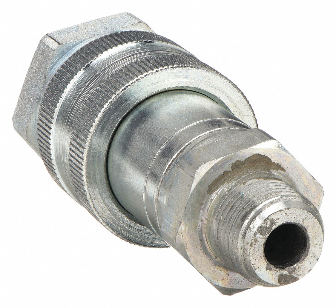 HYDRAULIC QUICK CONNECT HOSE COUPLING, ⅜ IN COUPLING SIZE, STEEL, NPT