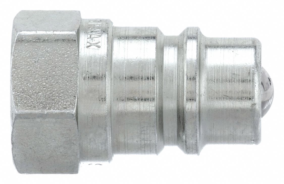 Hydraulic Quick Connect Hose Coupling: 1/4 in Coupling Size, Steel, Sleeve, NPT