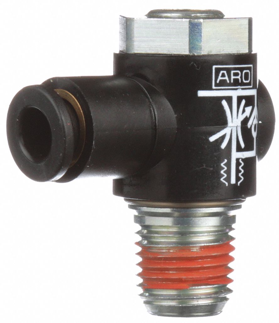 CYLINDER PORT FLOW CONTROL ,ELBOW,3/8
