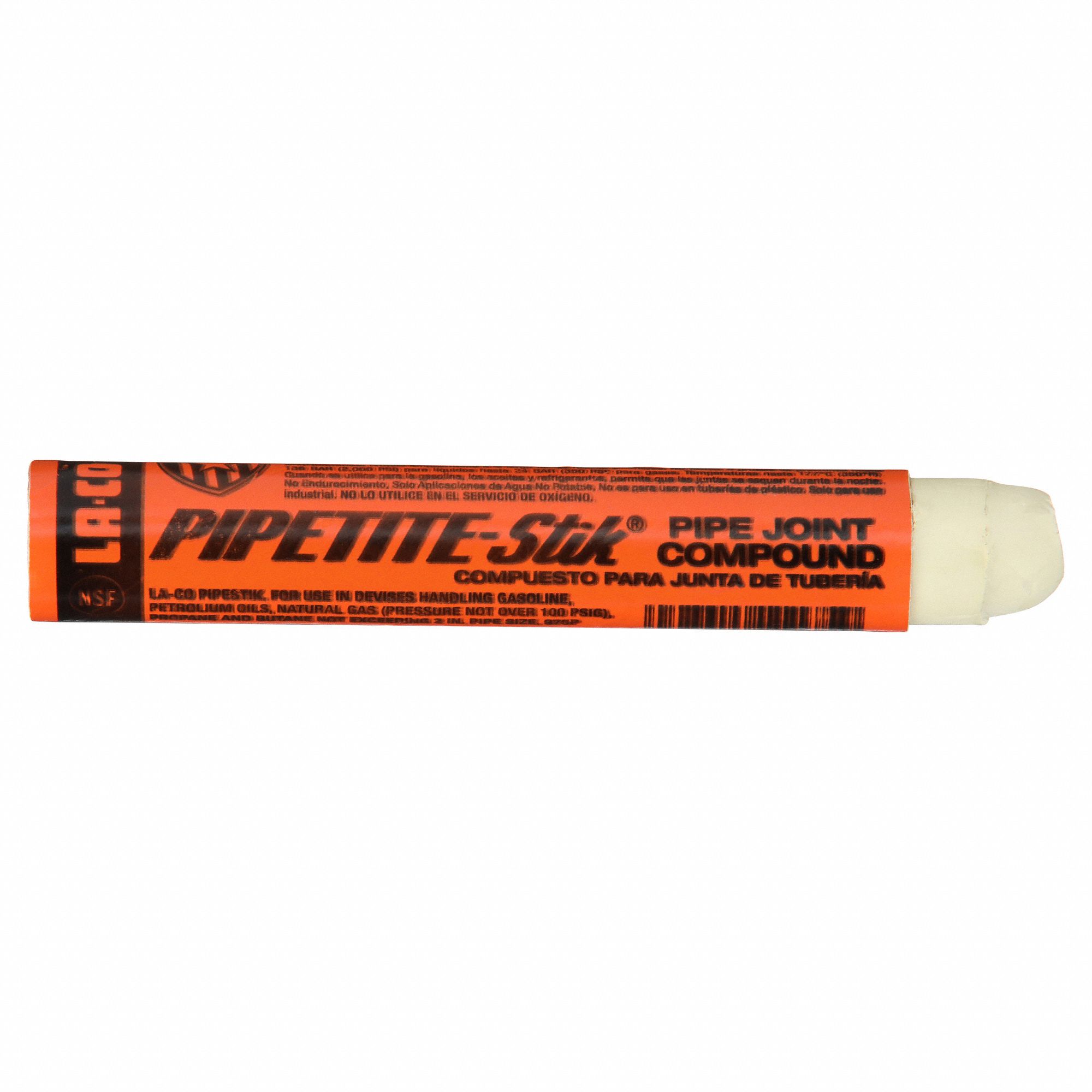 PIPE THREAD SEALANT, PIPETITE-STIK, 1.3 OZ, STICK, WHITE, HIGH LUBRICITY/NO-DRIP