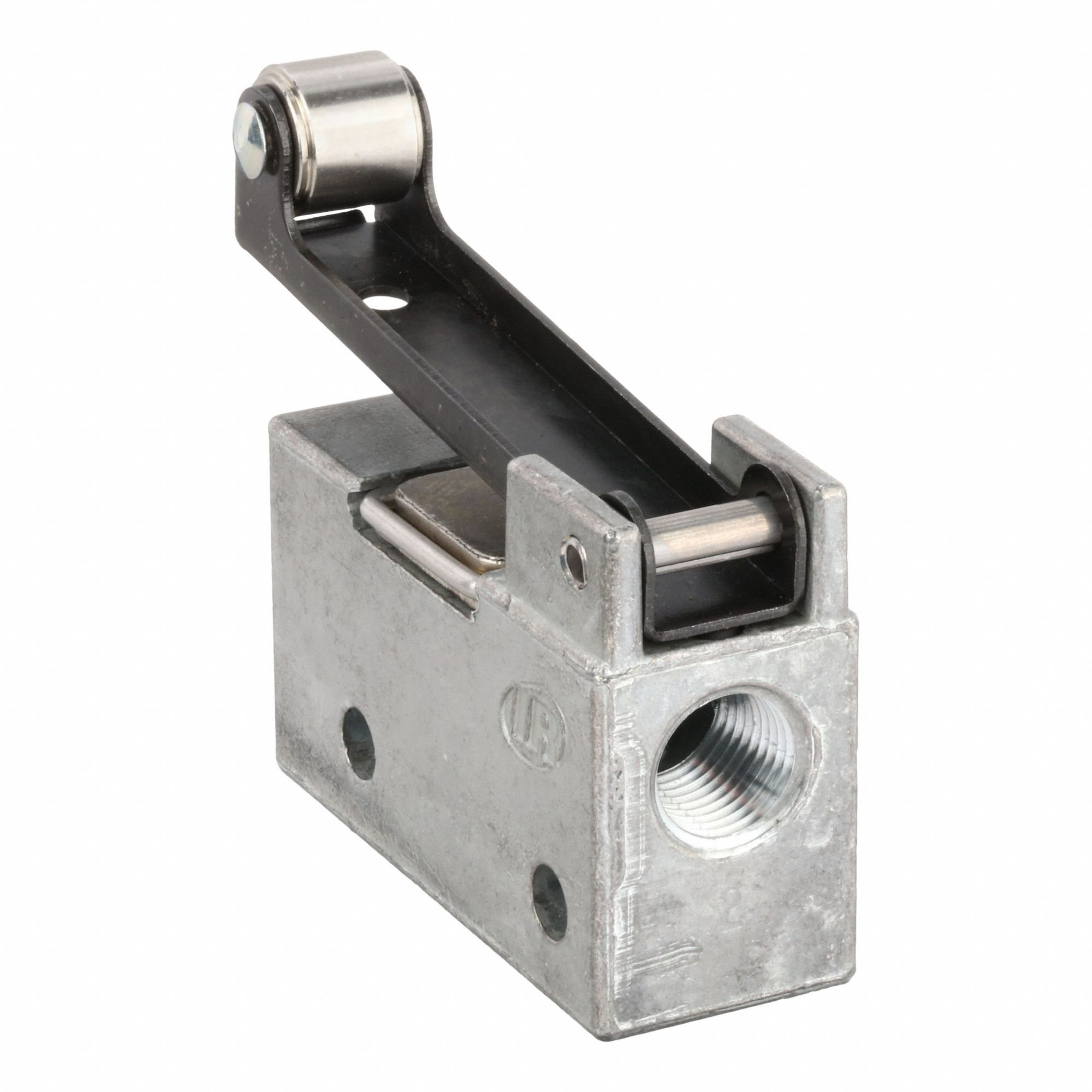 Manual Air Control Valve: 200, Three-Way / Two-Position, Roller, Black, 7.5 scfm Flow Rate - Max