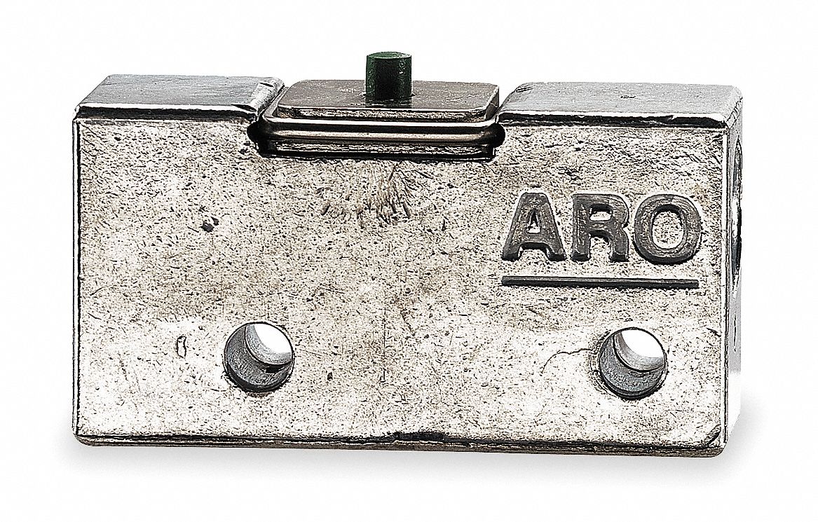 Manual Air Control Valve: 200, Two-Way / Two-Position, Plunger, Gray, 7.5 scfm Flow Rate - Max