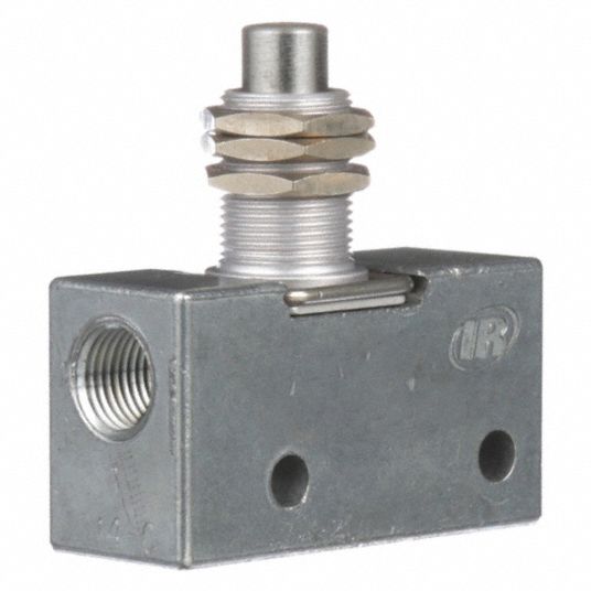 ARO Manual Air Control Valve: 200 Series, 3-Way/2-Position, 1/8 in Valve  Port Size, NPT