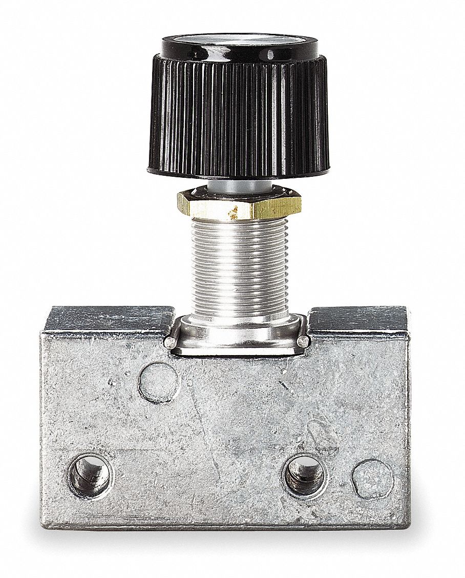 Manual Air Control Valve,3-Way,1/8in NPT