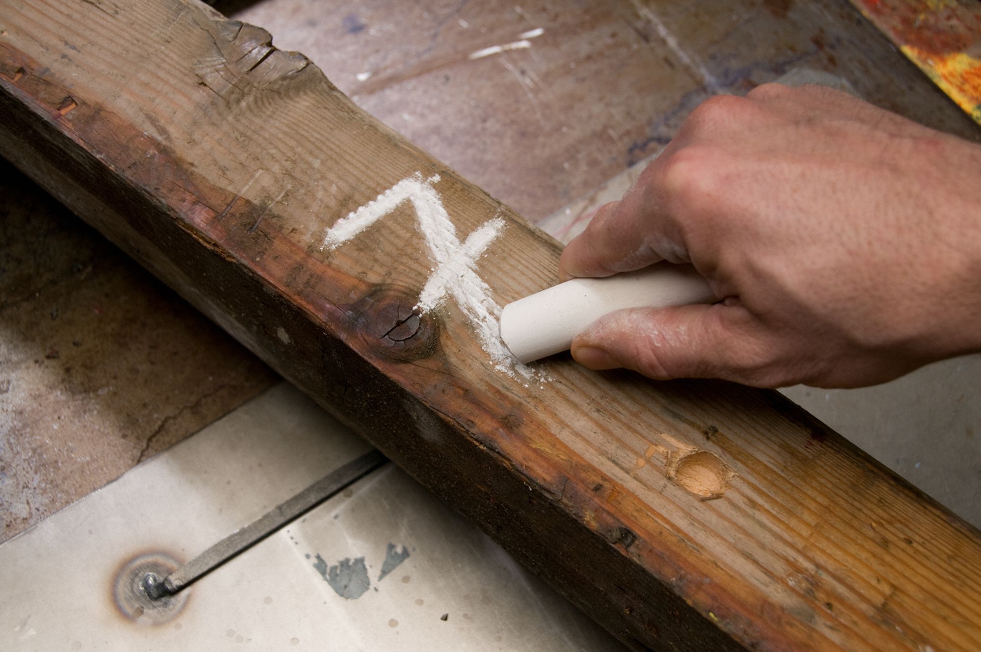 MARKAL Railroad Chalk White, 1 in Tip Size, Round Tip, Immediate