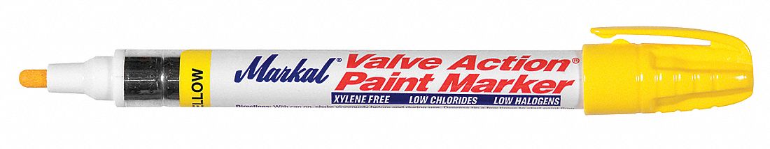 Markal Permanent Paint Marker Paint Based Yellows Color Family Medium Tip 1 Ea 2f936 961 Grainger