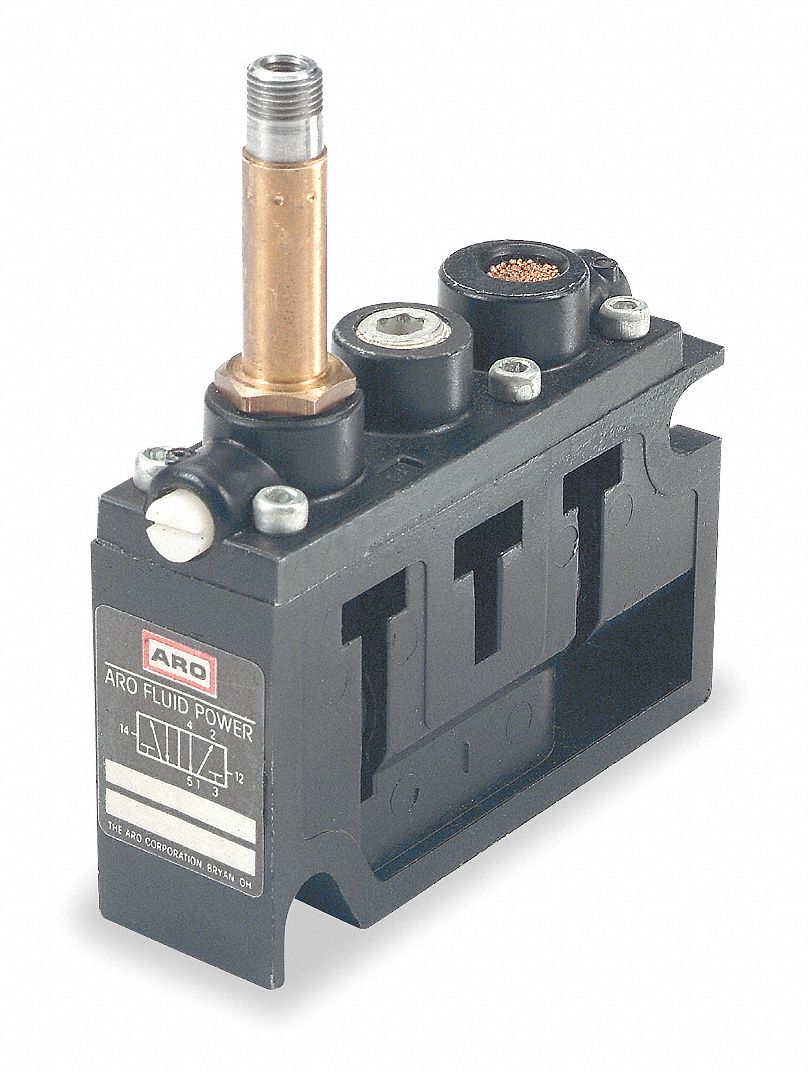 Solenoid Air Control Valve: Alpha, Four-Way / Two-Position, 1/4 in Female NPT, 10-32 Female NPT