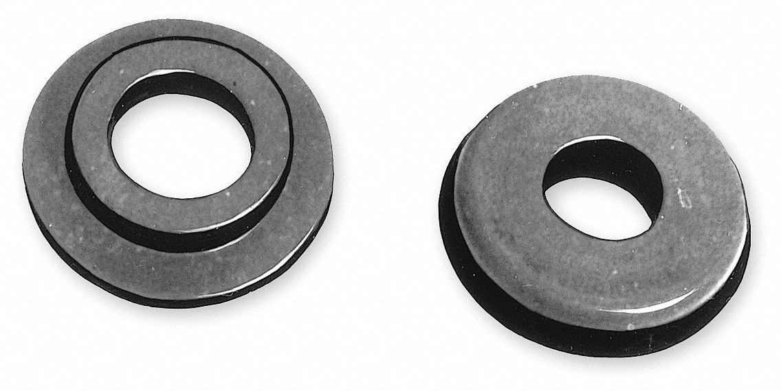 VELVAC Gladhand Seal Full Face Seal, 0.36 in Thick, Black, 60A65A, 50