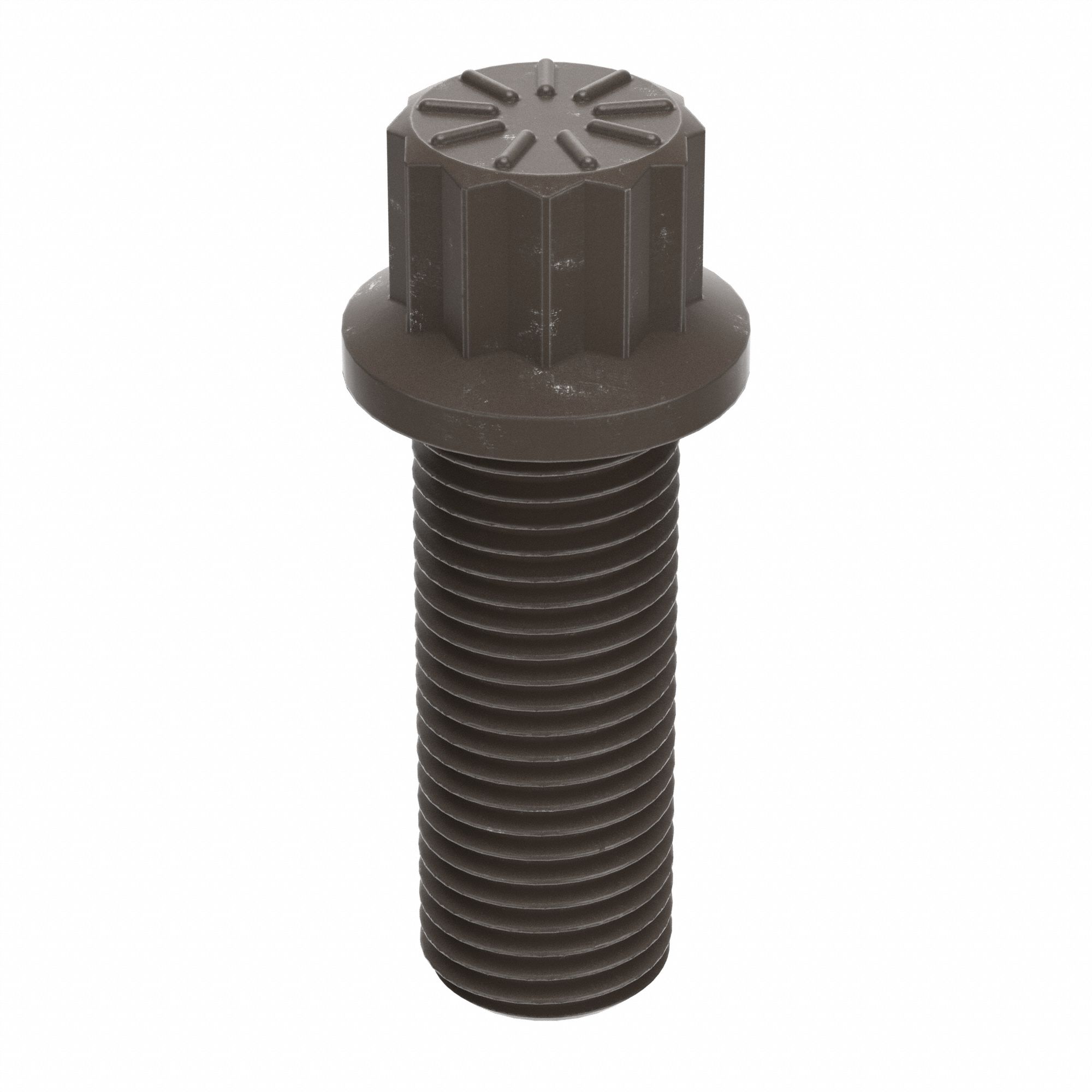 Flange Bolts: Std, Alloy Steel, Grade E9, Plain, 1 in lg, Fully Threaded, Inch, 25 PK
