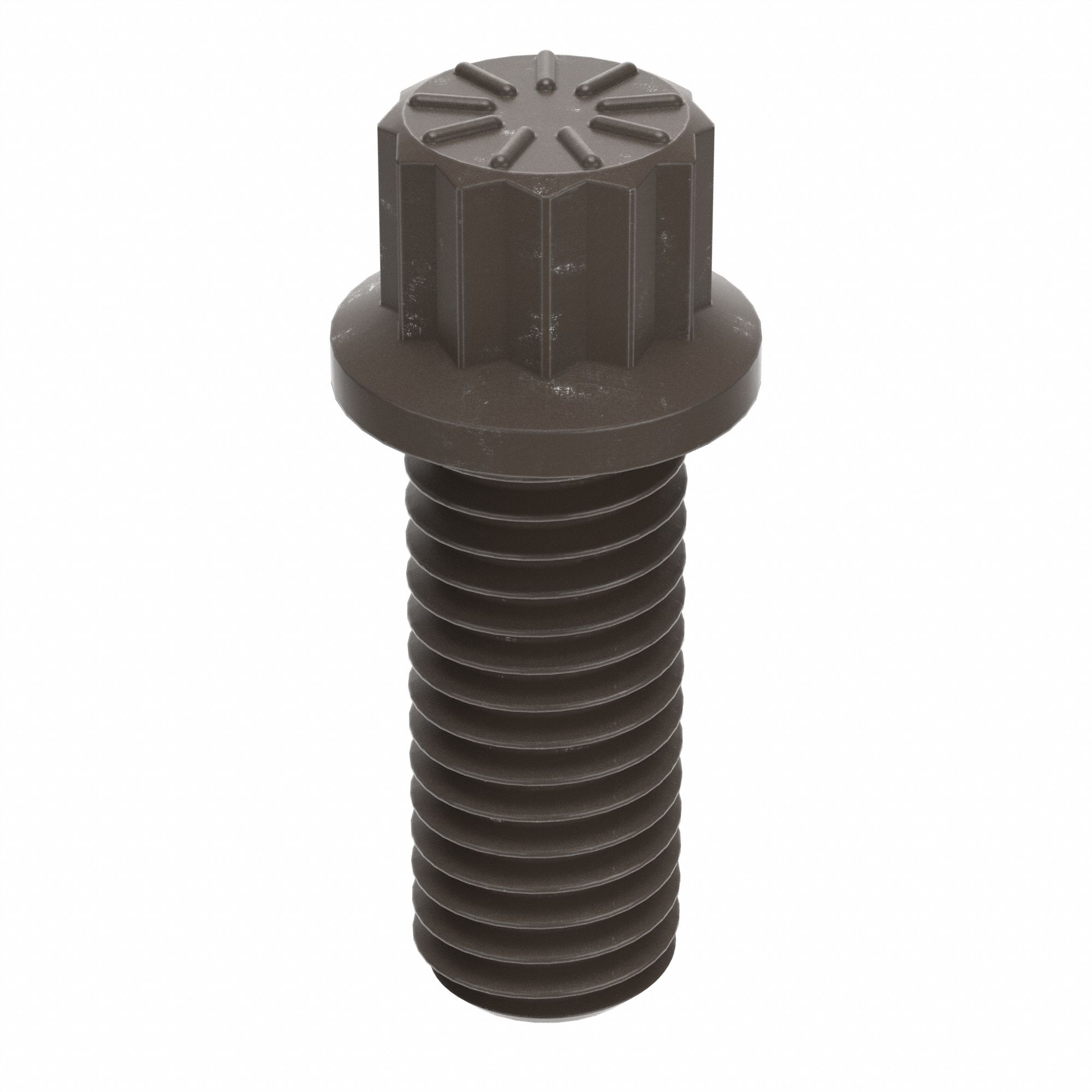 Flange Bolts: Std, Alloy Steel, Grade E9, Plain, 1 1/4 in lg, Fully Threaded, Inch, 10 PK