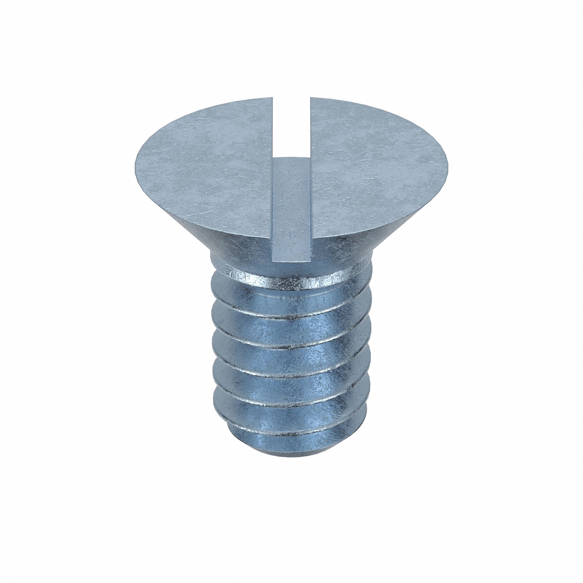 Machine Screw: #3-48 Thread Size, 3/16 in Lg, Steel, Zinc-Plated, Flat, Slotted, 100 PK