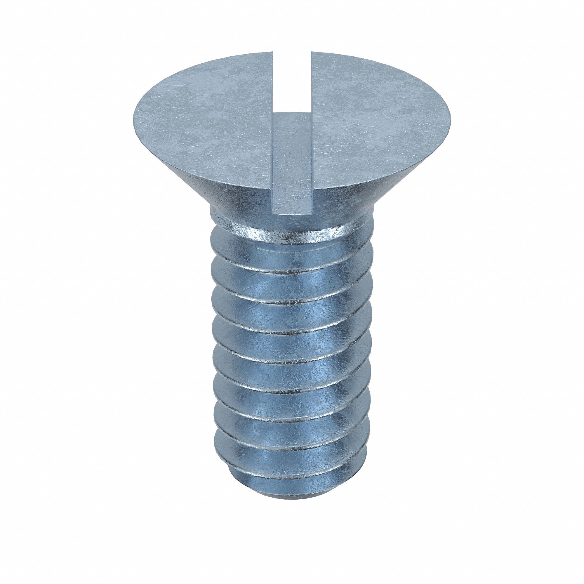Machine Screw: #3-48 Thread Size, 1/4 in Lg, Steel, Zinc-Plated, Flat, Slotted, 100 PK