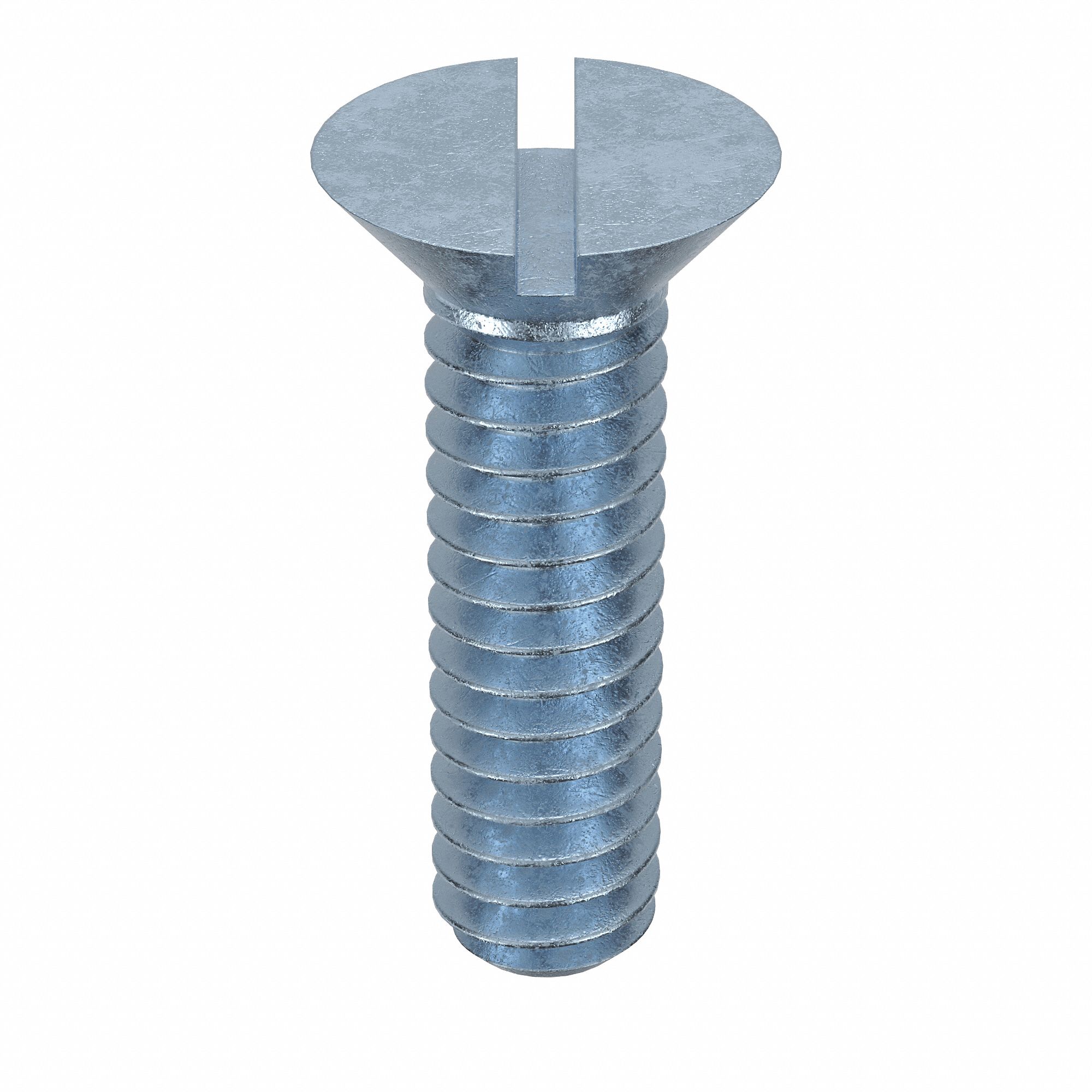 Machine Screw: #3-48 Thread Size, 3/8 in Lg, Steel, Zinc-Plated, Flat, Slotted, 100 PK