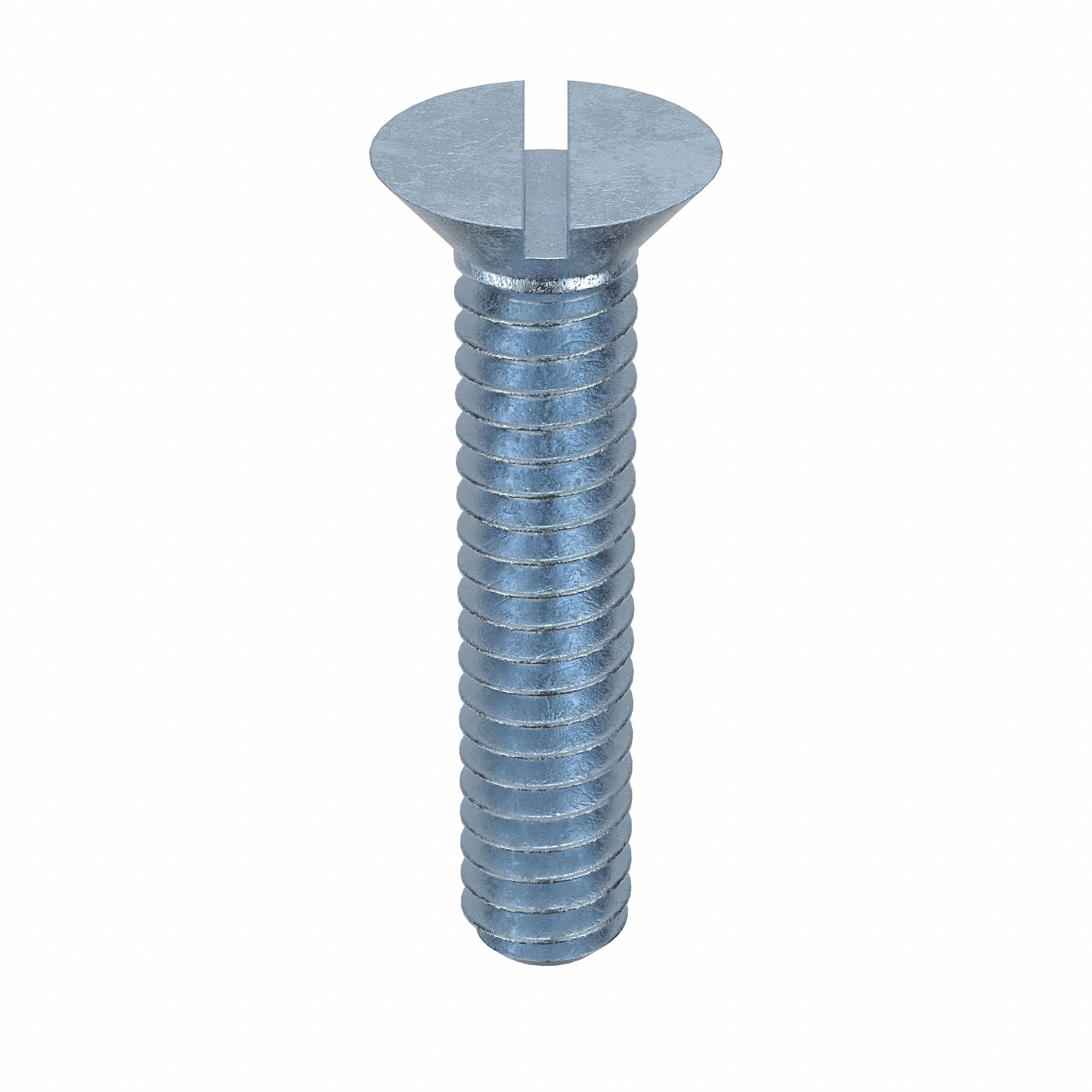 Machine Screw: #3-48 Thread Size, 1/2 in Lg, Steel, Zinc-Plated, Flat, Slotted, 100 PK