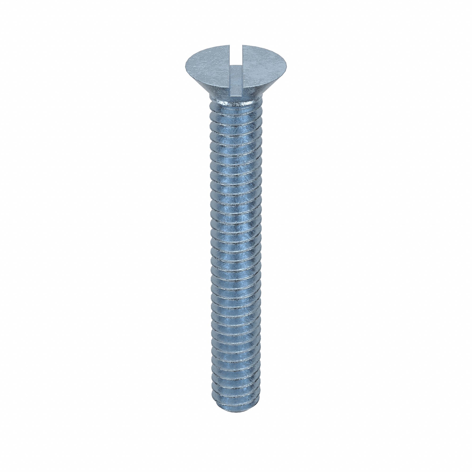 Machine Screw: #3-48 Thread Size, 3/4 in Lg, Steel, Zinc-Plated, Flat, Slotted, 100 PK