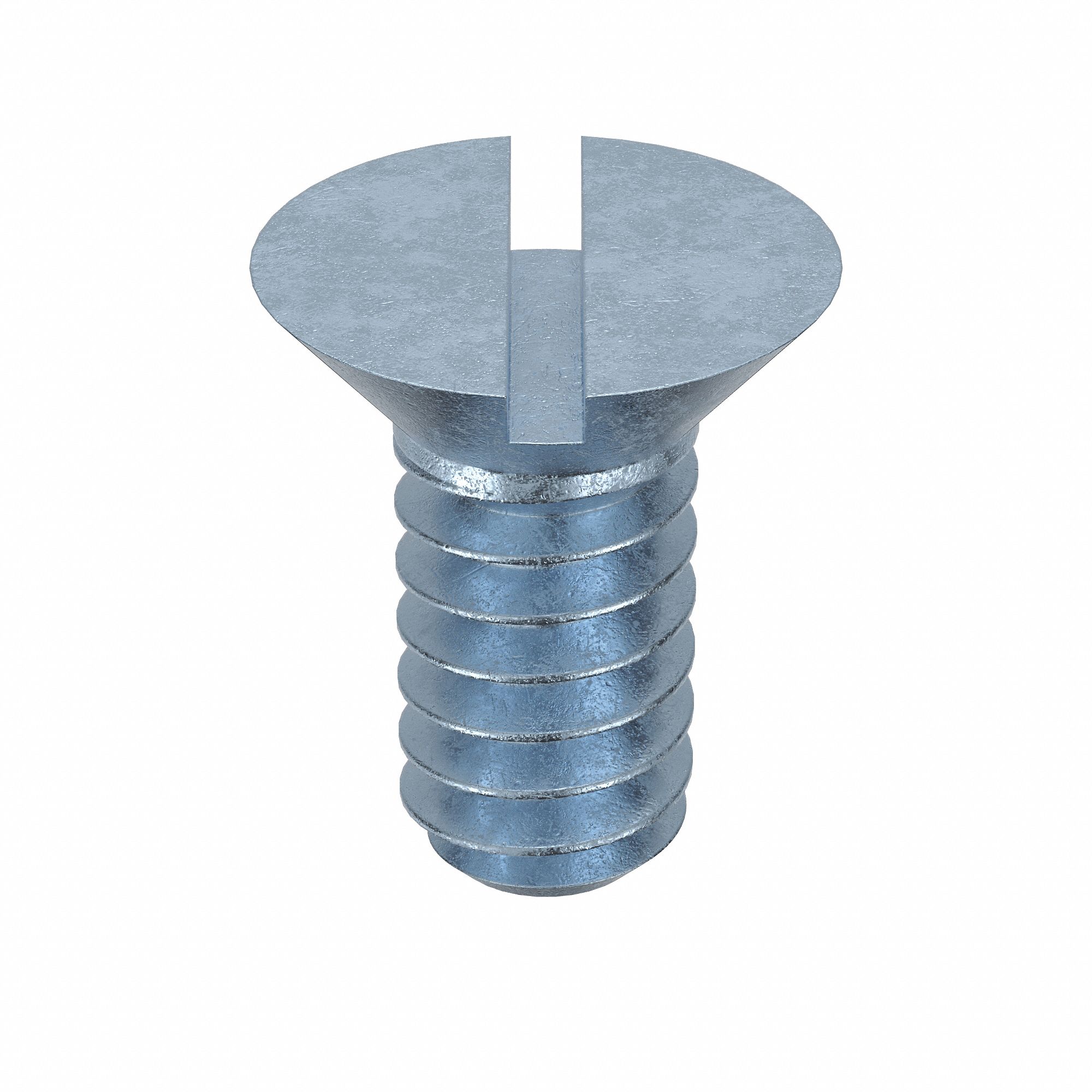 Machine Screw: #4-40 Thread Size, 1/4 in Lg, Steel, Zinc-Plated, Flat, Slotted, 100 PK