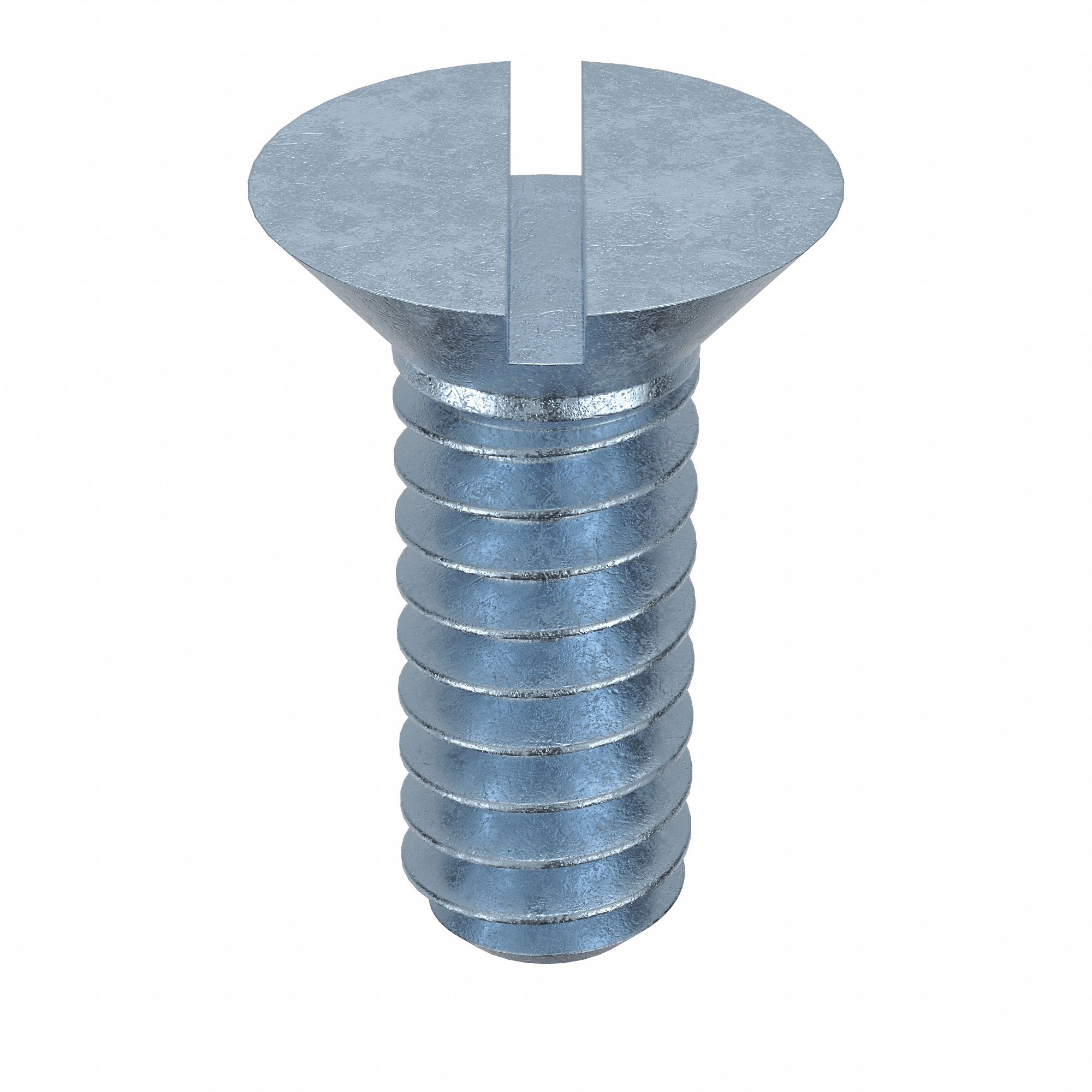 Machine Screw: #4-40 Thread Size, 5/16 in Lg, Steel, Zinc-Plated, Flat, Slotted, 100 PK