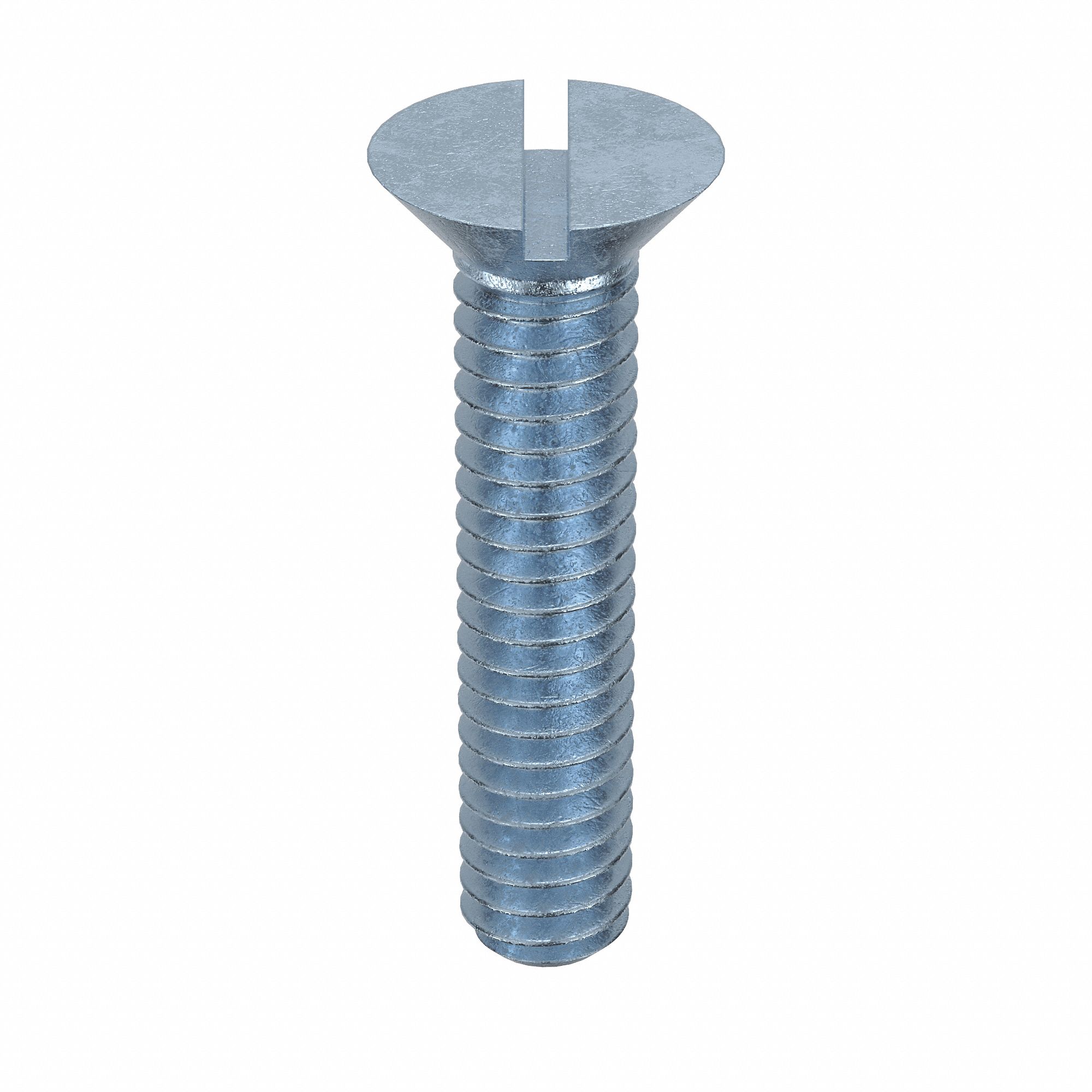 Machine Screw: #5-40 Thread Size, 5/8 in Lg, Steel, Zinc-Plated, Flat, Slotted, 100 PK