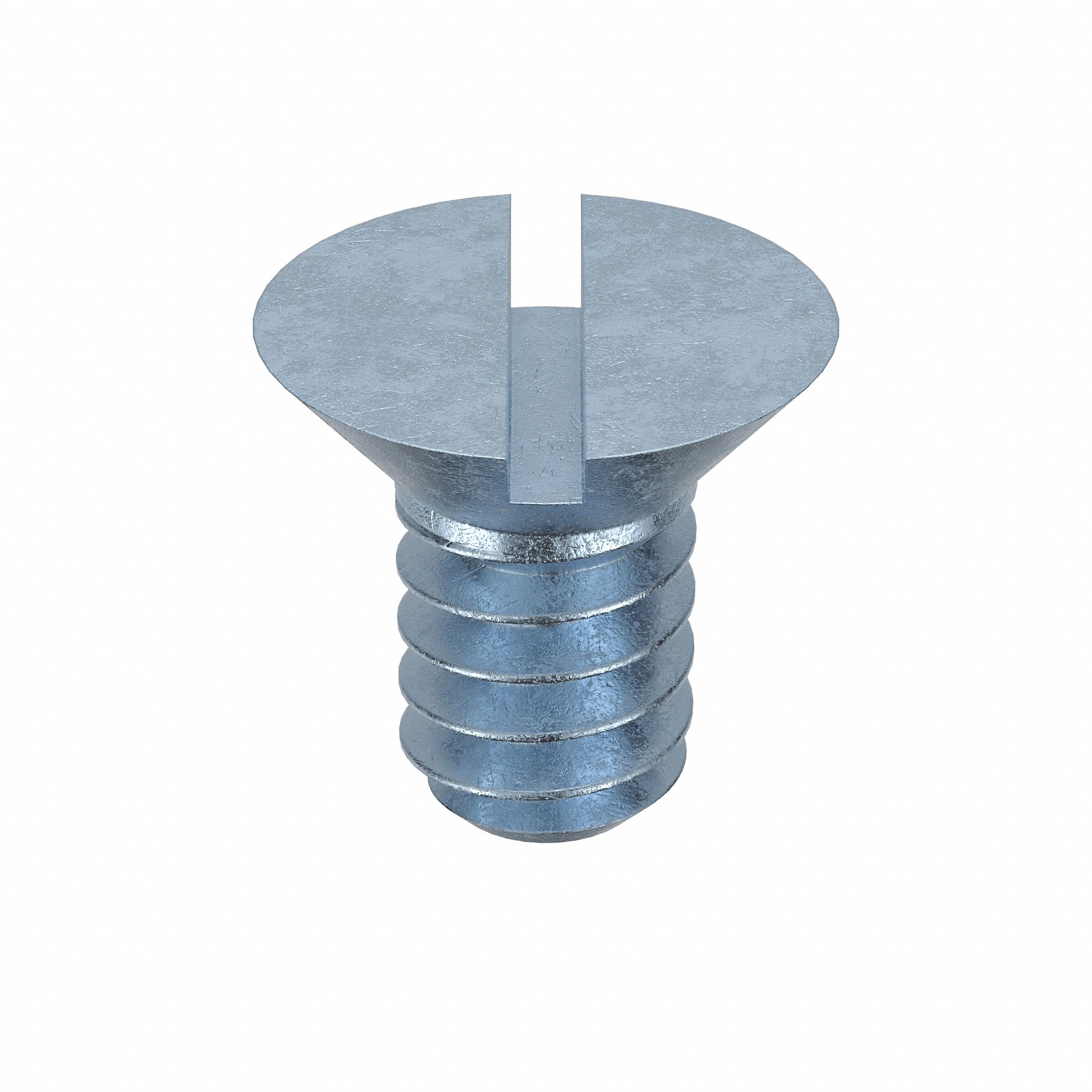 Machine Screw: #6-32 Thread Size, 1/4 in Lg, Steel, Zinc-Plated, Flat, Slotted, 100 PK