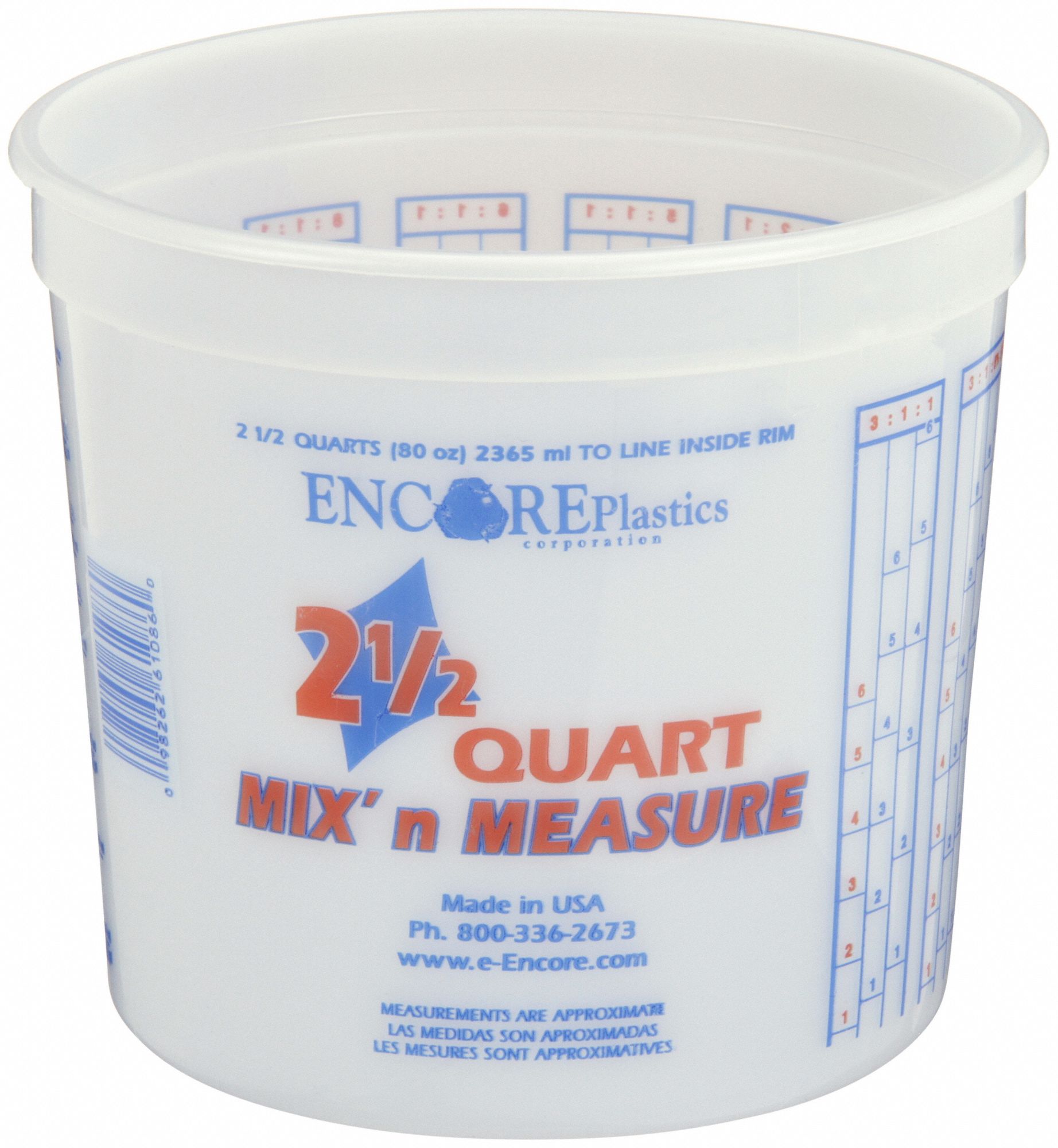 Plastic Paint Mixing Cups Measuring Quick Mix (12 Count) Quart Containers