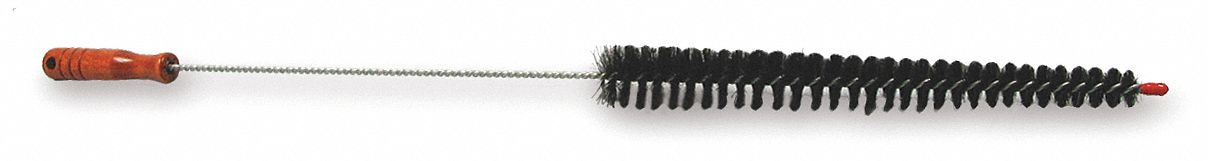 REFRIGERATOR COIL BRUSH, 1½ IN DIAMETER, SINGLE SPIRAL, SINGLE STEM, TWISTED END