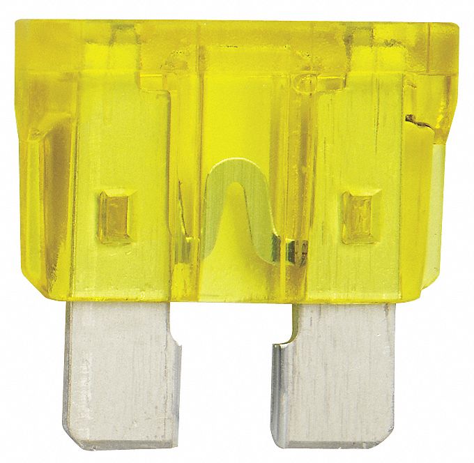 AUTOMOTIVE FUSE, 20 AMPS, 32V DC, YELLOW, 5 PK